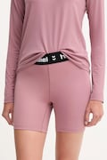 Hummel szorty treningowe damskie kolor różowy gładkie medium waist 229980