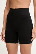 Hummel szorty treningowe damskie kolor czarny gładkie high waist 230078