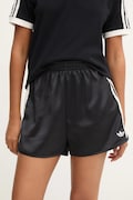 Kraťasy adidas Originals Ruffle Shorts dámské, černá barva, s aplikací, high waist, KC8816
