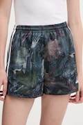 Шорти adidas Originals Satin Shorts колір чорний візерунок висока посадка KE3739