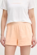 Calvin Klein Underwear σορτς lounge γυναικεία βαμβακερά πορτοκαλί ψηλά LV00QS7517