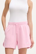 adidas szorty damskie kolor różowy z nadrukiem high waist KT3268
