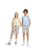 adidas gyerek pamut rövidnadrág szürke, nyomott mintás, állítható derekú, JD6496