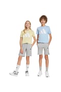 Dětské bavlněné šortky adidas šedá barva, s aplikací, nastavitelný pas, JD6496