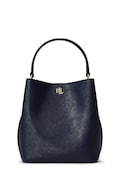 Δερμάτινη τσάντα Lauren Ralph Lauren χρώμα: ναυτικό μπλε, 431969365