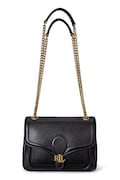 Δερμάτινη τσάντα Lauren Ralph Lauren χρώμα: μαύρο, 431974552