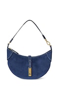 Semišová kabelka Polo Ralph Lauren tmavomodrá farba, 428922880