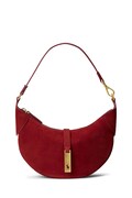 Polo Ralph Lauren torebka shopper damska zamszowa czerwona 428922880