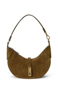 Semišová kabelka Polo Ralph Lauren hnědá barva, 428922880