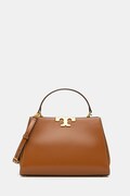 Tory Burch bőr táska Eleanor barna, 137312-201