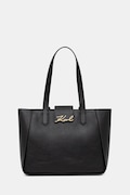 Karl Lagerfeld torebka skórzana K/SIGNATURE kolor czarny A3W30133
