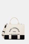Karl Lagerfeld torebka tote damska bawełniana K/RSG beżowa A3W50025