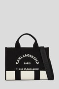 Karl Lagerfeld torebka tote damska bawełniana K/RSG czarna A3W50025