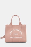 Karl Lagerfeld crossbody torbica ženska bombažna K/RSG oranžna A3W50118