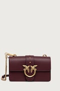 Pinko torebka crossbody damska skórzana bordowa 105856 A0F1