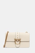 Pinko poșetă de piele culoarea alb, 105857 A0F1