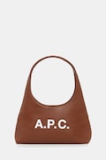 Kabelka A.P.C. baby ninon shoulder hnědá barva, PUAAT.F67027