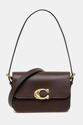 Coach poșetă de piele culoarea maro, CAM17