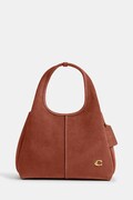 Coach Suade Lana Shoulder Bag 23 чанта crossbody дамска от велур кафява CBZ95