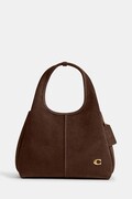 Coach torebka crossbody damska zamszowa Suade Lana Shoulder Bag 23 brązowa CBZ95
