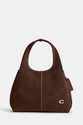 Coach torebka crossbody damska zamszowa Suade Lana Shoulder Bag 23 brązowa CBZ95