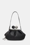 Weekend Max Mara geantă de piele LECITO culoarea negru, 2525516075600