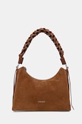 Coccinelle geanta de mână din piele întoarsă BOHEME SUEDE BIMATERIAL culoarea maro, E1.P6P.13.03.01