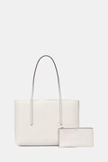 Calvin Klein shopper γυναικεία από απομίμηση δέρματος λευκή LV04F3274G