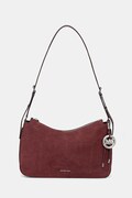 MICHAEL Michael Kors torebka nubukowa kolor bordowy 30F5SY5M2L