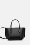 Kožna torba Tory Burch Perry Mini Tote boja: crna, 175548.001