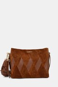 Coccinelle borsa in pelle scamosciata BOHEME NEW GEOMET.PATCH colore marrone E1.T66.58.01.01