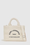 Τσάντα Karl Lagerfeld χρώμα: μπεζ, A4W50013