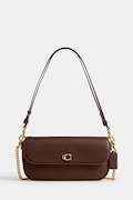 Coach torebka skórzana Brook Flap Chain Bag kolor brązowy CAN90