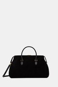 Pollini torebka zamszowa kolor czarny PC4406PP0N QD1