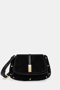 Pollini torebka zamszowa kolor czarny PC4426PP0N QI1