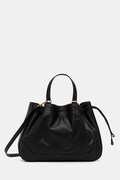 Pollini torebka skórzana kolor czarny PC4428PP0N QG1
