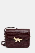 Maison Kitsuné torebka skórzana Edie kolor bordowy NW05170LR0045