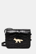 Maison Kitsuné torebka skórzana Edie kolor czarny NW05170LR0045