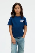 Παιδικό βαμβακερό μπλουζάκι Calvin Klein Jeans χρώμα: μπλε, IB0IB02544