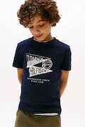 Tommy Hilfiger t-shirt bawełniany dziecięcy kolor granatowy z nadrukiem KB0KB09719