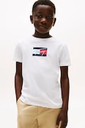 Tommy Hilfiger tricou de bumbac pentru copii culoarea alb, cu imprimeu, KB0KB09725
