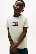 Tommy Hilfiger tricou de bumbac pentru copii culoarea bej, cu imprimeu, KB0KB09725
