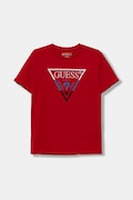 Guess t-shirt bawełniany dziecięcy kolor czerwony z aplikacją L5YI07 K8HM4
