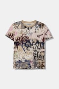 Guess t-shirt bawełniany dziecięcy kolor niebieski wzorzysty L5YI19 K8HM4
