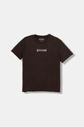 Дитяча бавовняна футболка Guess колір коричневий з аплікацією L5YI20 K8HM4