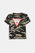 Guess t-shirt bawełniany dziecięcy kolor zielony wzorzysty N5YI04 K8HM4