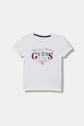 Guess t-shirt bawełniany dziecięcy kolor biały z nadrukiem N5YI20 K8HM4