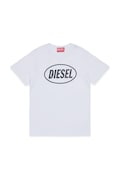 Дитяча бавовняна футболка Diesel TUNDRA T-SHIRT колір білий з принтом J02464