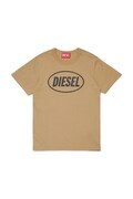 Παιδικό βαμβακερό μπλουζάκι Diesel TUNDRA T-SHIRT χρώμα: μπεζ, J02464