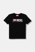 Дитяча бавовняна футболка Diesel TADJUSTK14 T-SHIRT колір чорний з принтом J02475